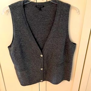 Eileen Fisher Lambswool/Cashmere Sweater Vest, Charcoal